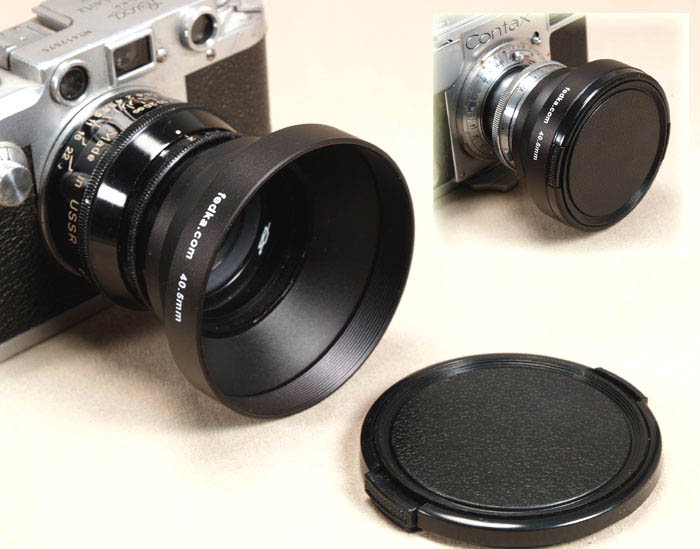 Lens Hood, 40.5mm, Metal, Round, with Lenscap